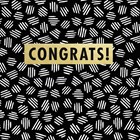 congrats on black and white pattern